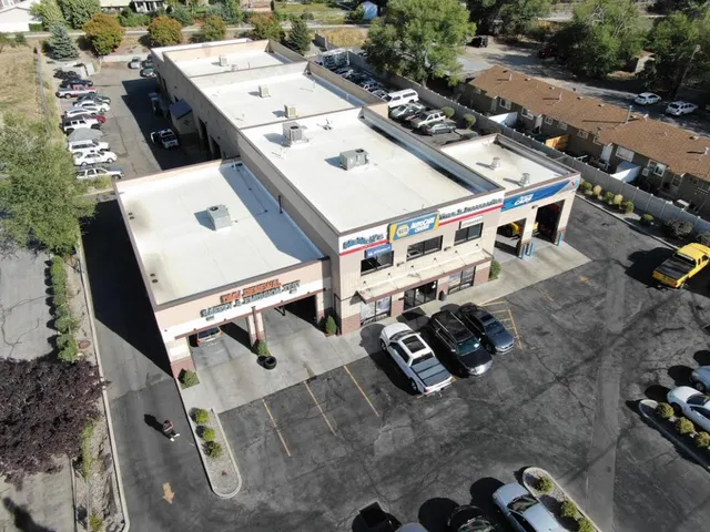 An overhead view of the McNeil's Auto Care site in Sandy